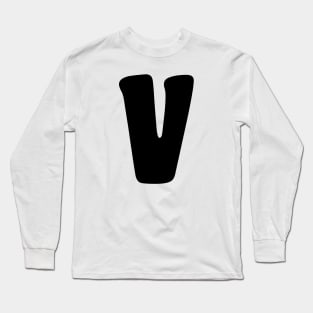 Letter V Long Sleeve T-Shirt